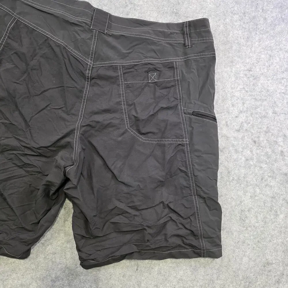 Kuhl Utility Mutiny River Shorts‎ Mens 38 Black Nylon Stretch Hiking Zip Pockets